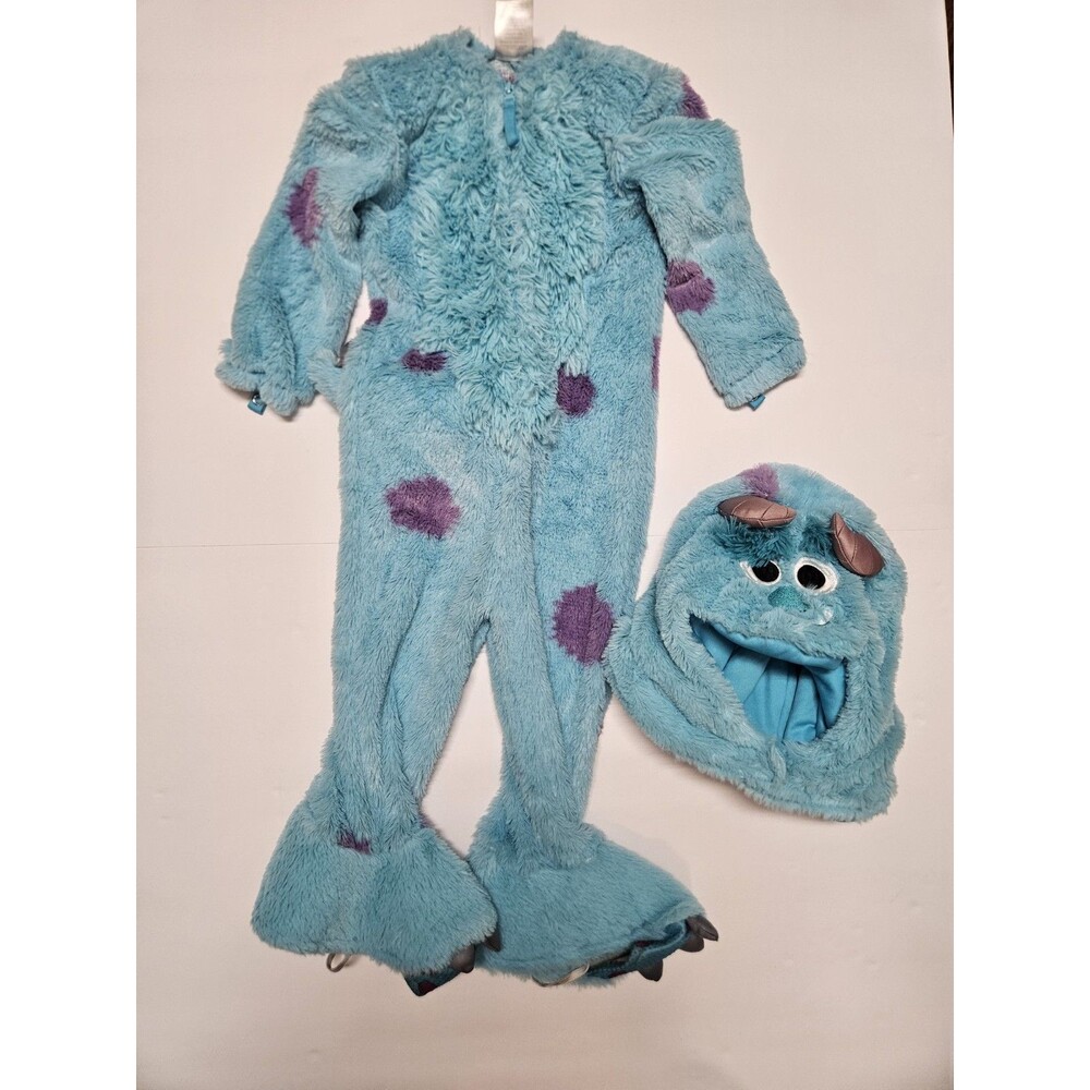 Disney Monsters, Inc. Sulley Toddler Costume 2T Blue Purple Padded Stretch